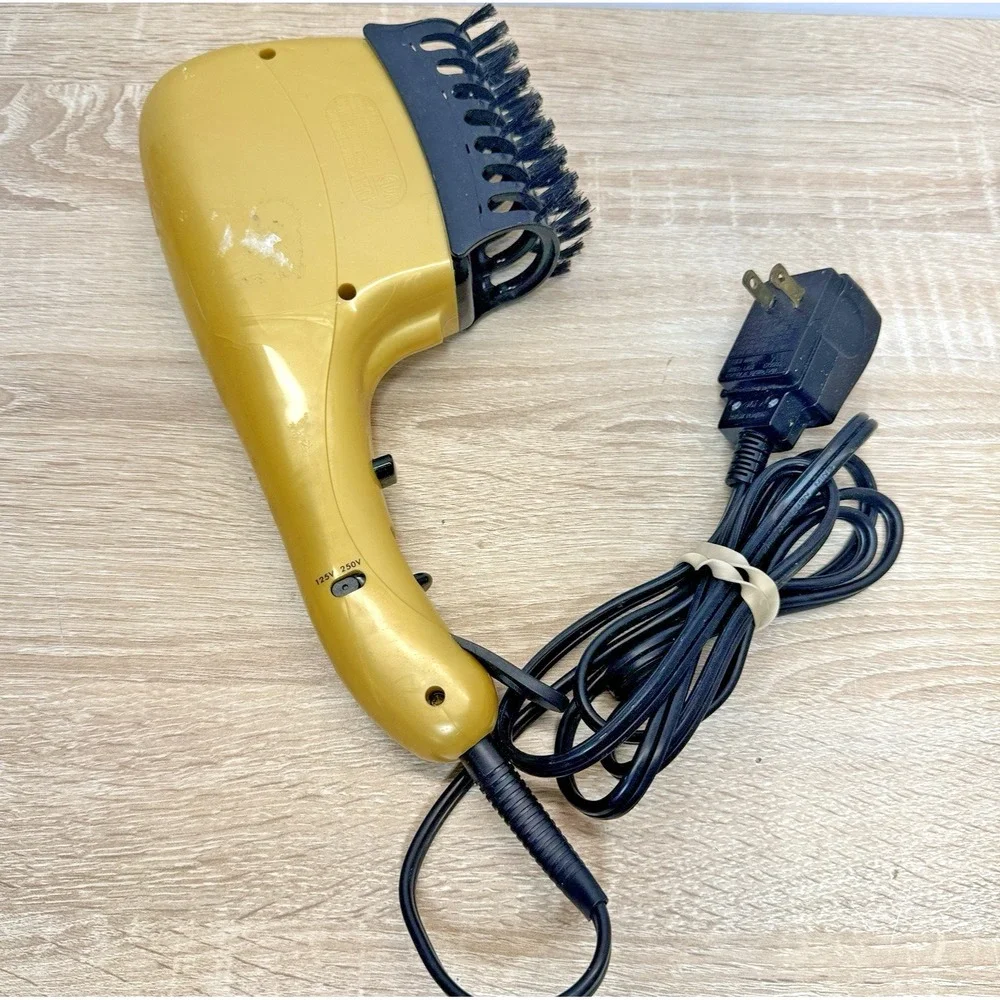 Andis Gold Ceramic Ionic Hair Dryer Styler Soft Bristle Brush Attachment Works